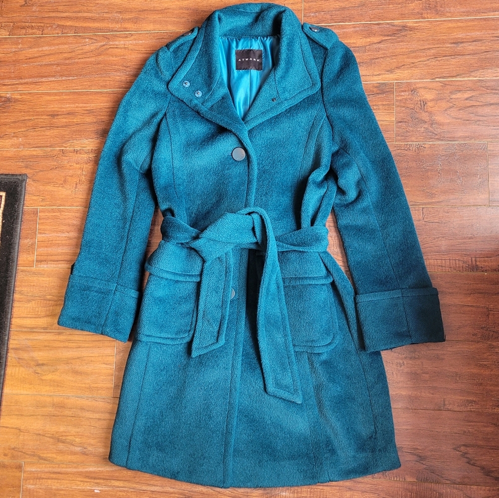 Women's Teal Peacoat